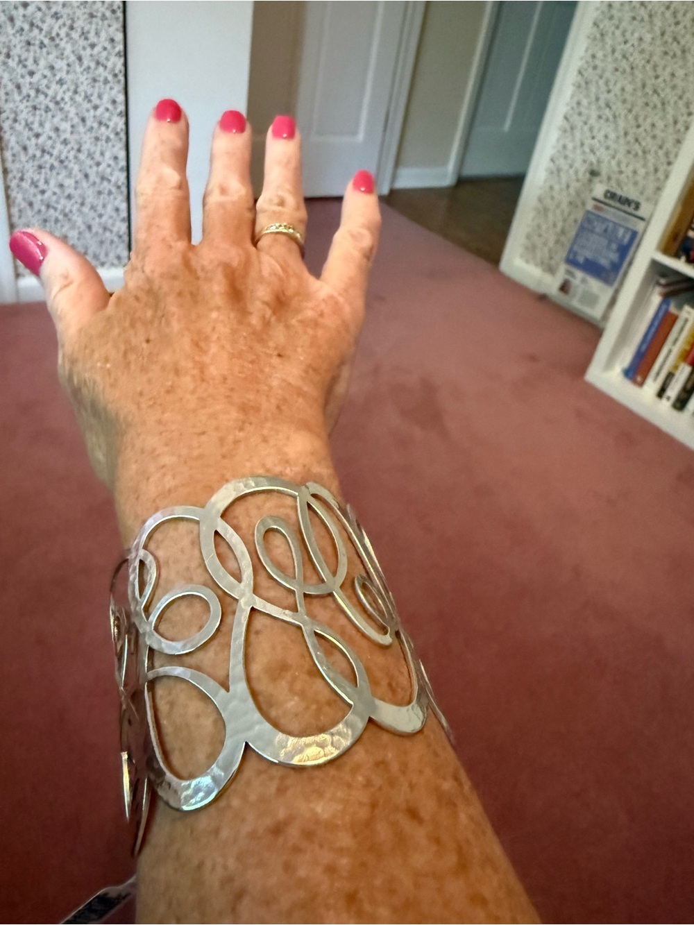 Brighton Skribbel Silver Openwork Cuff Bracelet